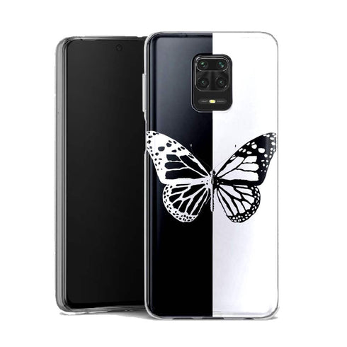 Coque Xiaomi Note 9 Butterfly Noir et Blanc